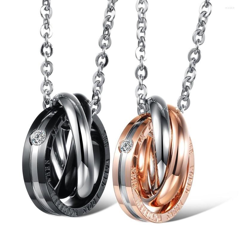 Pendant Necklaces Stainless Steel Crystal Circle Chain Necklace Fashion Rose Gold Black Jewelry For Women Men Couple Lover Gift
Pendant Necklaces Stainless Steel Crystal Circle Chain Necklace Fashion Rose Gold Black Jewelry For Women Men Couple Lover Gift