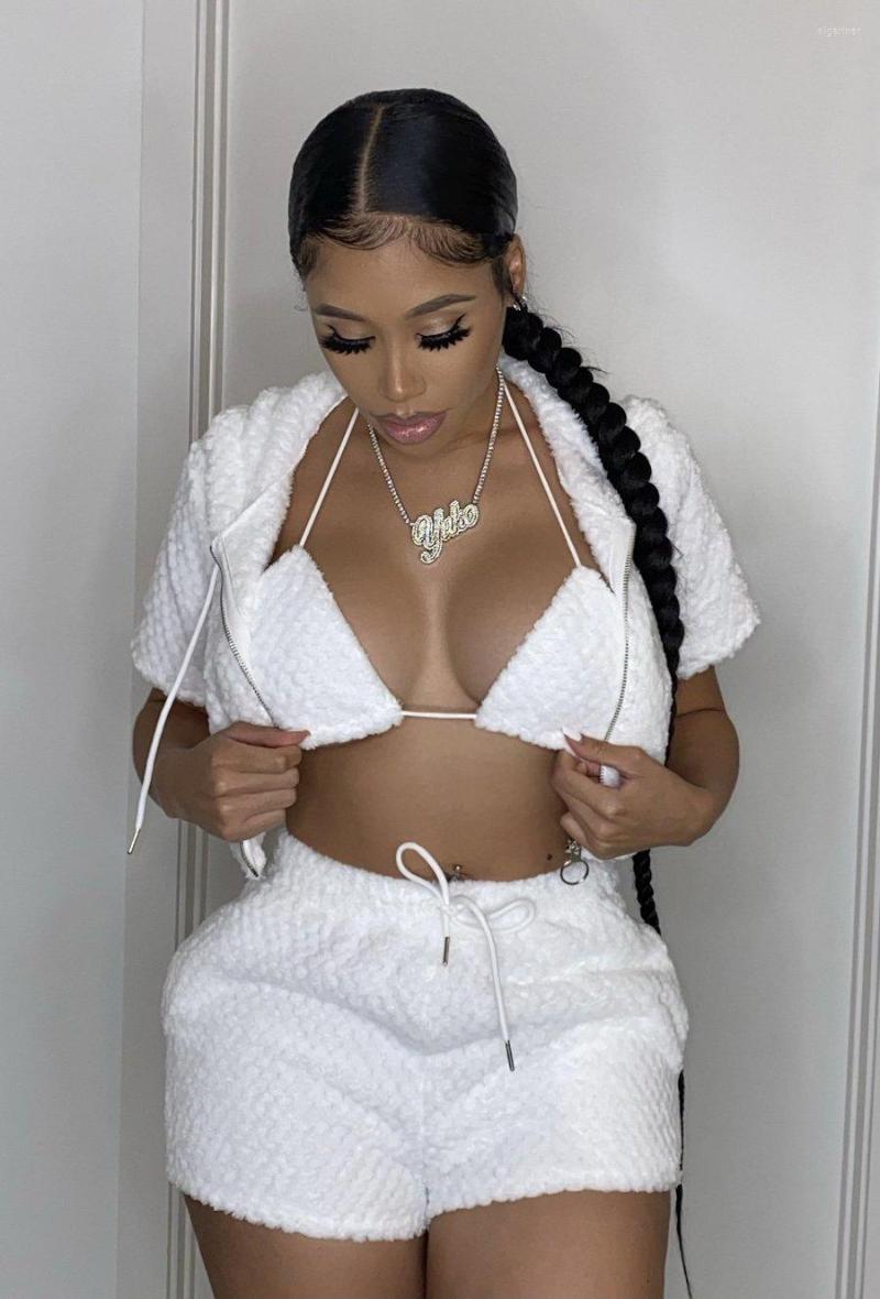 Women' Tracksuits RMSFE 2022 Women' Long Sleeve Zipper Coat Bra Shorts Fashion Sexy Solid Color Double-Sided Beibei Three Piece Set, Black
Women' Tracksuits RMSFE 2022 Women' Long Sleeve Zipper Coat Bra Shorts Fashion Sexy Solid Color Double-Sided Beibei Three Piece Set, Black