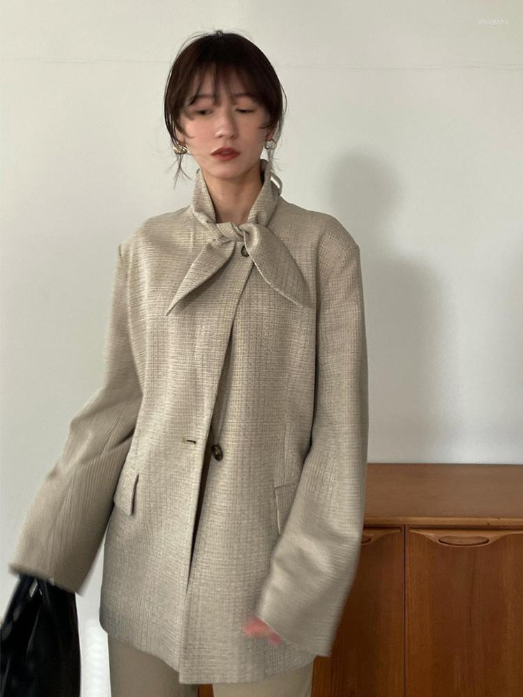 Women' Suits YIZZHOY Women Fashion Casual Tweed Simple Scarf Suit Loose Slim Coat Long Sleeve Two Buttons Pockets Jackets, Picture
Women' Suits YIZZHOY Women Fashion Casual Tweed Simple Scarf Suit Loose Slim Coat Long Sleeve Two Buttons Pockets Jackets, Picture