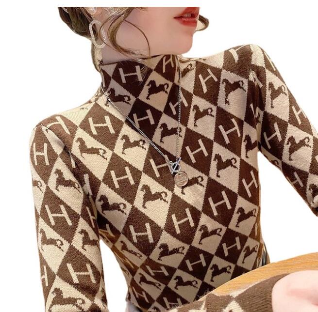 Knit round neck pullover sweater 2022 Autumn/winter ggity womens casual long sleeve geometric pattern women's sweater, Customize
Knit round neck pullover sweater 2022 Autumn/winter ggity womens casual long sleeve geometric pattern women's sweater, Customize