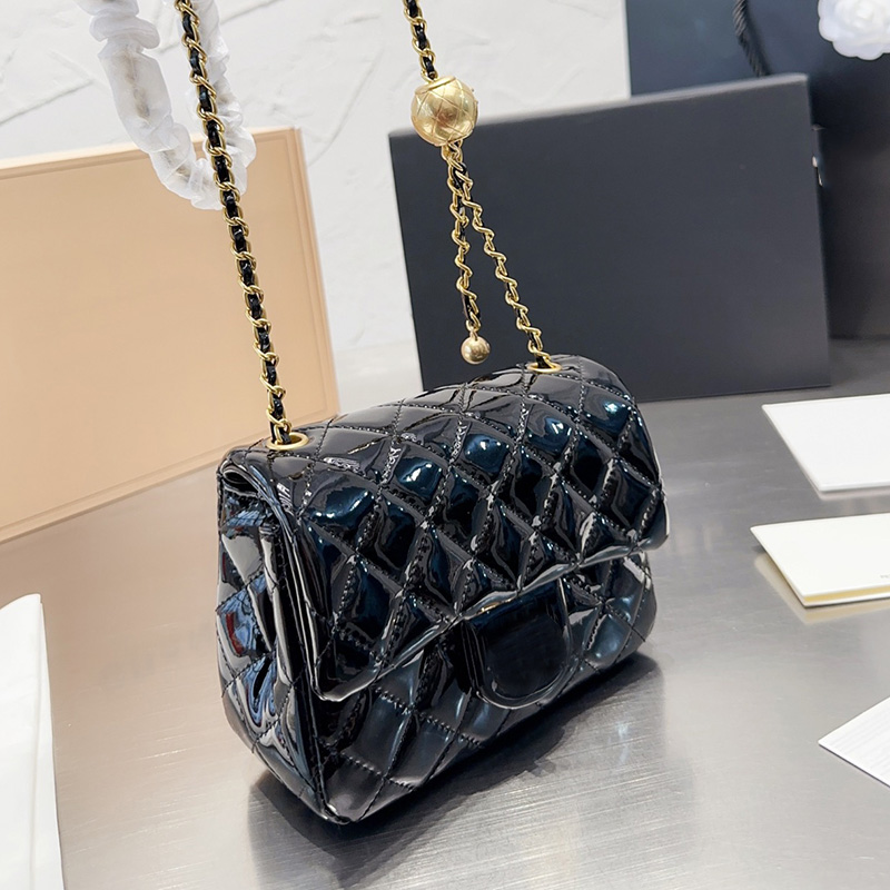 Womens Cross Body Quilted Bags Patent Leather Classic Mini Flap Square Crush Gold Ball Adjustable Shoulder Strap Purse Large Capacity Cosmetics Case Handbags 17CM, Box
Womens Cross Body Quilted Bags Patent Leather Classic Mini Flap Square Crush Gold Ball Adjustable Shoulder Strap Purse Large Capacity Cosmetics Case Handbags 17CM, Box