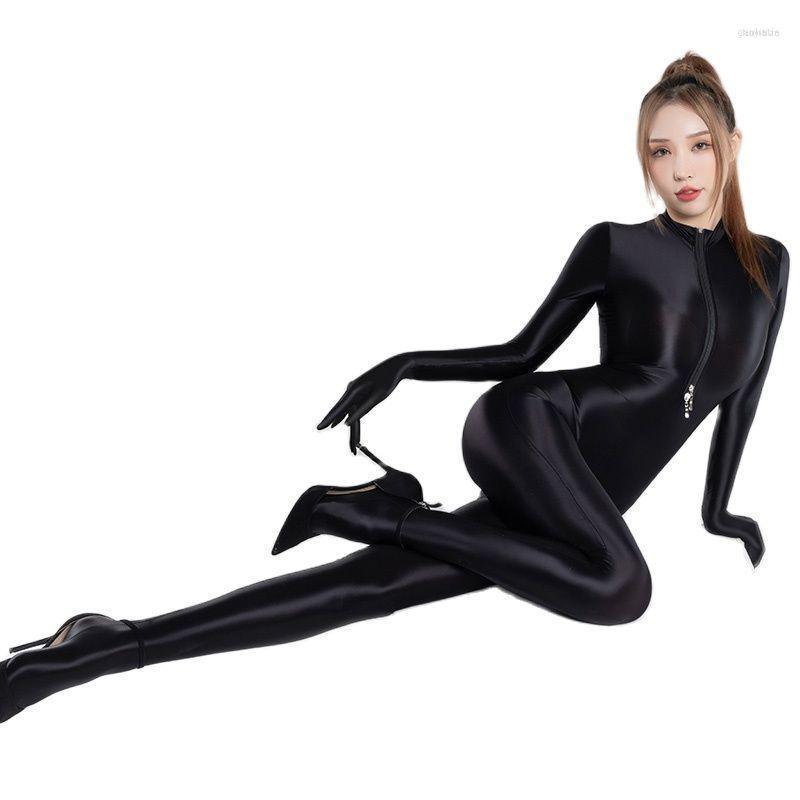 Women's Swimwear Women's Sexy Solid Color Tights Shiny Full Package Silk Slip One-piece Sleeves Long Pants Foot Wrapping Double Headed
Women's Swimwear Women's Sexy Solid Color Tights Shiny Full Package Silk Slip One-piece Sleeves Long Pants Foot Wrapping Double Headed