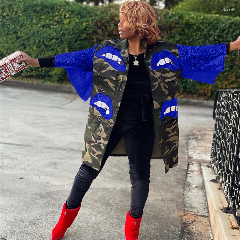 Women' Jackets European And American Fashion Lapel Long Sleeve Printed Sequined Stitching Pocket Coat Street Hip Hop Personality Women, Black
Women' Jackets European And American Fashion Lapel Long Sleeve Printed Sequined Stitching Pocket Coat Street Hip Hop Personality Women, Black