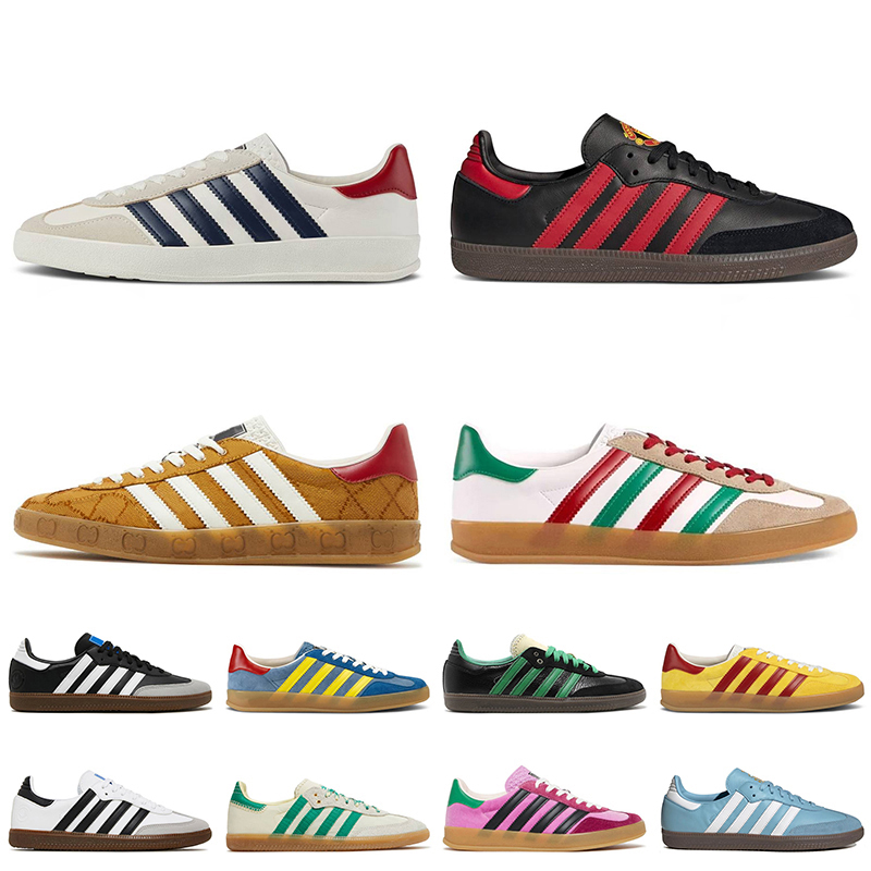 Women Mens Samba Running Shoes Vegan White Black Gum Monogram Gazelles Red Velvet Yellow Green Suede Gazelle Wales Bonner Outdoor Sports Trainers Sneakers, D30 argentina 36-45