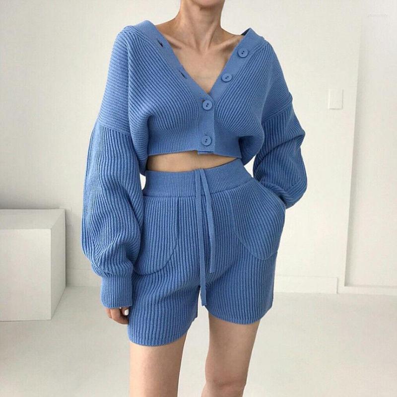 Women's Tracksuits 2022 Spring Autumn Women 2 Pieces Set Casual Single Breasted Knitted V-Neck Top Loose Wide Leg Shorts Female Outfits, Creamy-white
Women's Tracksuits 2022 Spring Autumn Women 2 Pieces Set Casual Single Breasted Knitted V-Neck Top Loose Wide Leg Shorts Female Outfits, Creamy-white