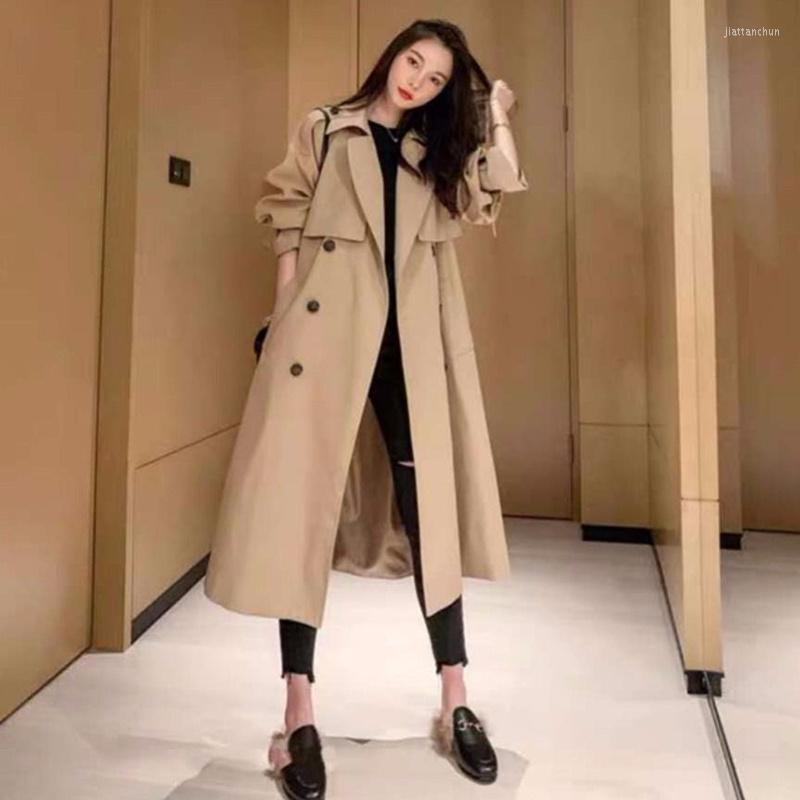 Women' Trench Coats Fashion Korean Oversized Women Coat Double-Breasted Long With Belt Office Lady Windbreaker Spring Autumn Outerwear, Khaki
Women' Trench Coats Fashion Korean Oversized Women Coat Double-Breasted Long With Belt Office Lady Windbreaker Spring Autumn Outerwear, Khaki