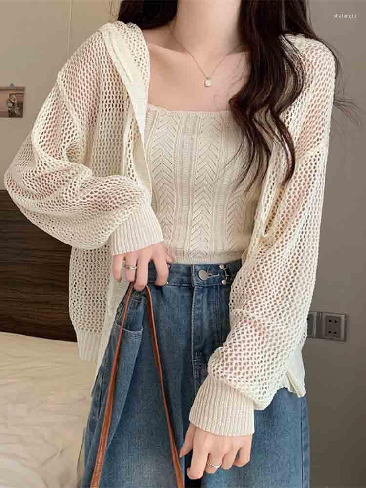 Women's Jackets Knitting Two Piece Set Women 2022 Fashion Hooded Cardigan Coat Casual Solid Color Sexy Spaghetti Strap Tank Female Outfits
Women's Jackets Knitting Two Piece Set Women 2022 Fashion Hooded Cardigan Coat Casual Solid Color Sexy Spaghetti Strap Tank Female Outfits