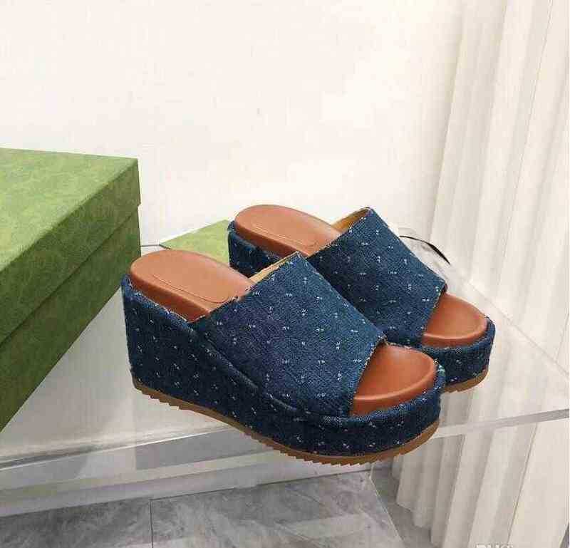 Womens Slippers Wedge Slide Flip Flops Dr Shoes Designer Sandal Thick Bottom Luxury Flat Embroidery Printed Rubber, 08
Womens Slippers Wedge Slide Flip Flops Dr Shoes Designer Sandal Thick Bottom Luxury Flat Embroidery Printed Rubber, 08