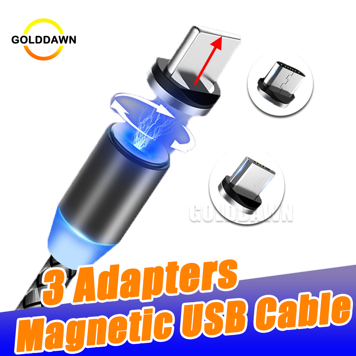 3 in 1 Magnetic Phone Cables Charger Line 2A Nylon Fast Charging Cord Type C Micro USB Cable Wire for Samsung S21, Black
3 in 1 Magnetic Phone Cables Charger Line 2A Nylon Fast Charging Cord Type C Micro USB Cable Wire for Samsung S21, Black