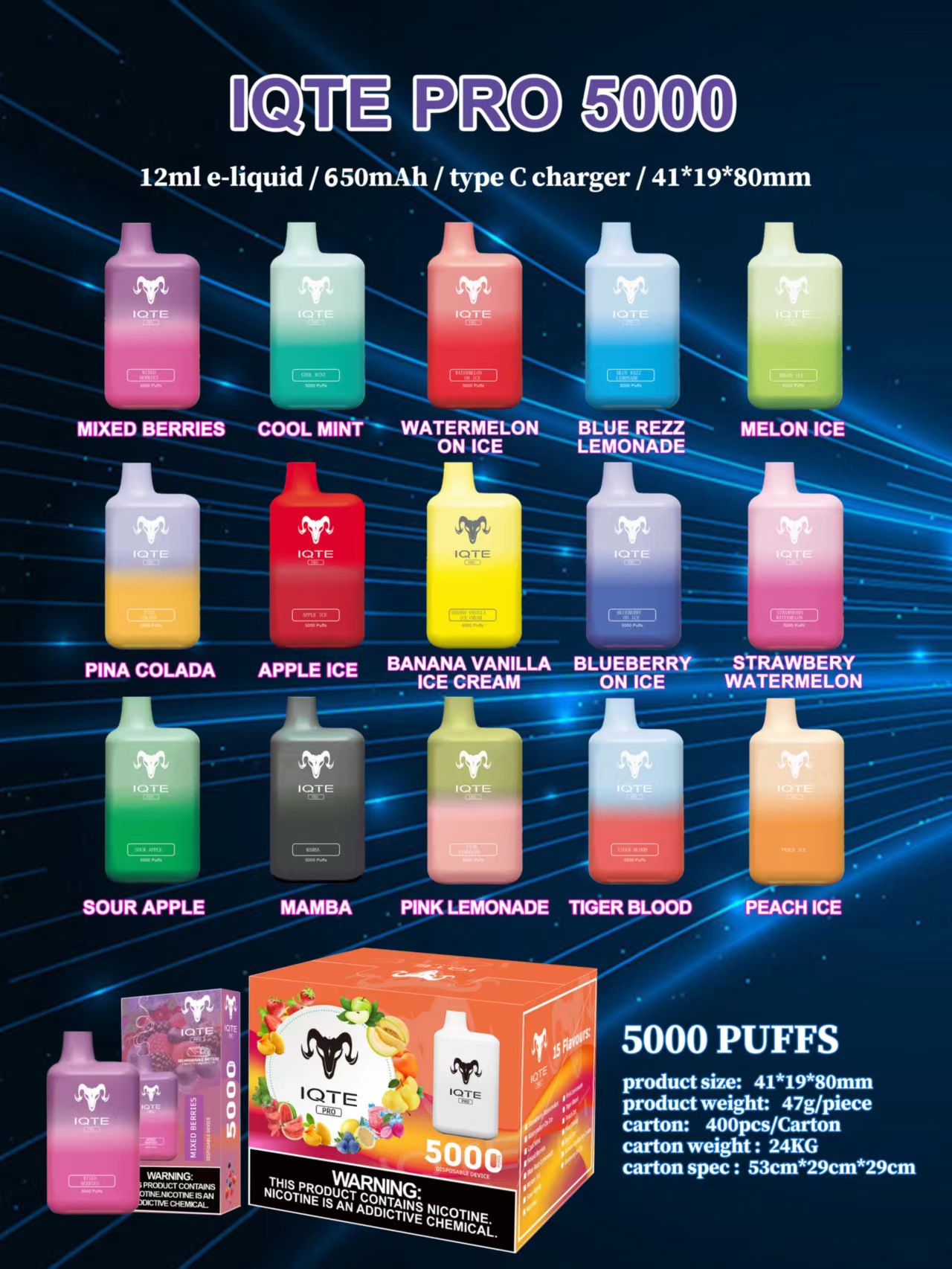 puff 5000 Puffs IQTE Pro disposable vapes E cigarette 650mah Rechargeable Battery elf 5000 bang bc5000 elves bar puff flex 2800 800 1600
puff 5000 Puffs IQTE Pro disposable vapes E cigarette 650mah Rechargeable Battery elf 5000 bang bc5000 elves bar puff flex 2800 800 1600