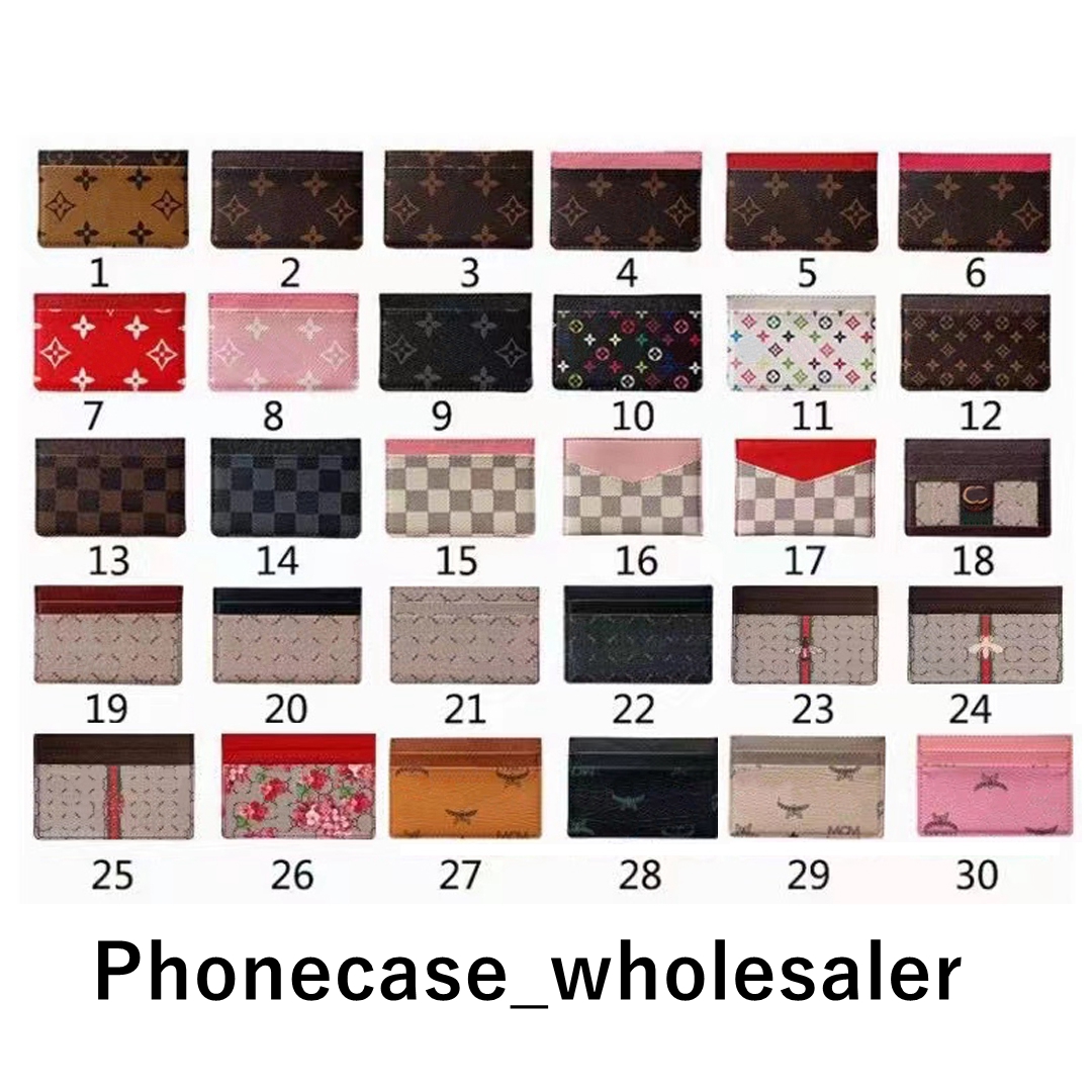 Wholesale Fashion Credit Card Holders Cases Mini Wallet Excellent Quality Genuine Leather Women Men Designer Pure Color Card Holder Double Sided Wallets With Box, #1
Wholesale Fashion Credit Card Holders Cases Mini Wallet Excellent Quality Genuine Leather Women Men Designer Pure Color Card Holder Double Sided Wallets With Box, #1