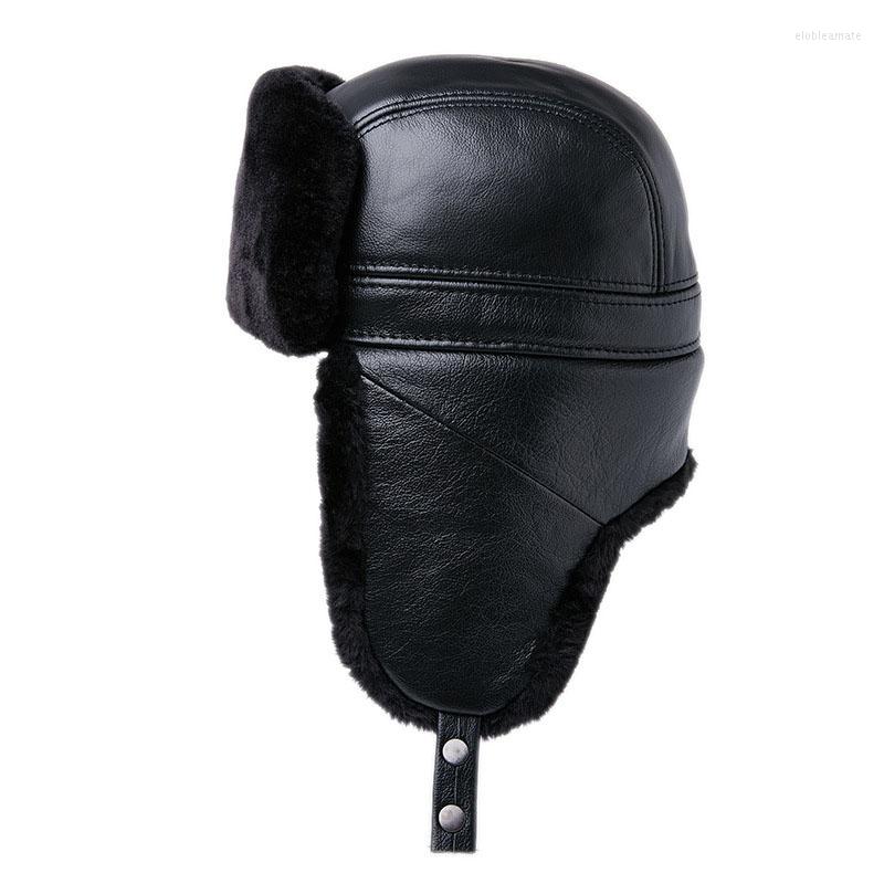 Berets 2022 Winter Bomber Hats For Men Cowhide Leather Russian Hat Brand Quality Genuine Fur Pom Ear Protect Ushanka Cap, Black
Berets 2022 Winter Bomber Hats For Men Cowhide Leather Russian Hat Brand Quality Genuine Fur Pom Ear Protect Ushanka Cap, Black