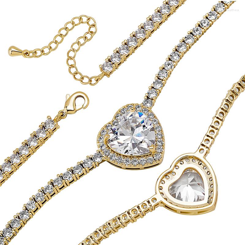 Chains Hip Hop Bling Iced Out 1 Row CZ Stone Tennis Link Chain Heart Pendant Chokers Necklaces For Men Women Unisex Rapper Jewelry Gift
Chains Hip Hop Bling Iced Out 1 Row CZ Stone Tennis Link Chain Heart Pendant Chokers Necklaces For Men Women Unisex Rapper Jewelry Gift