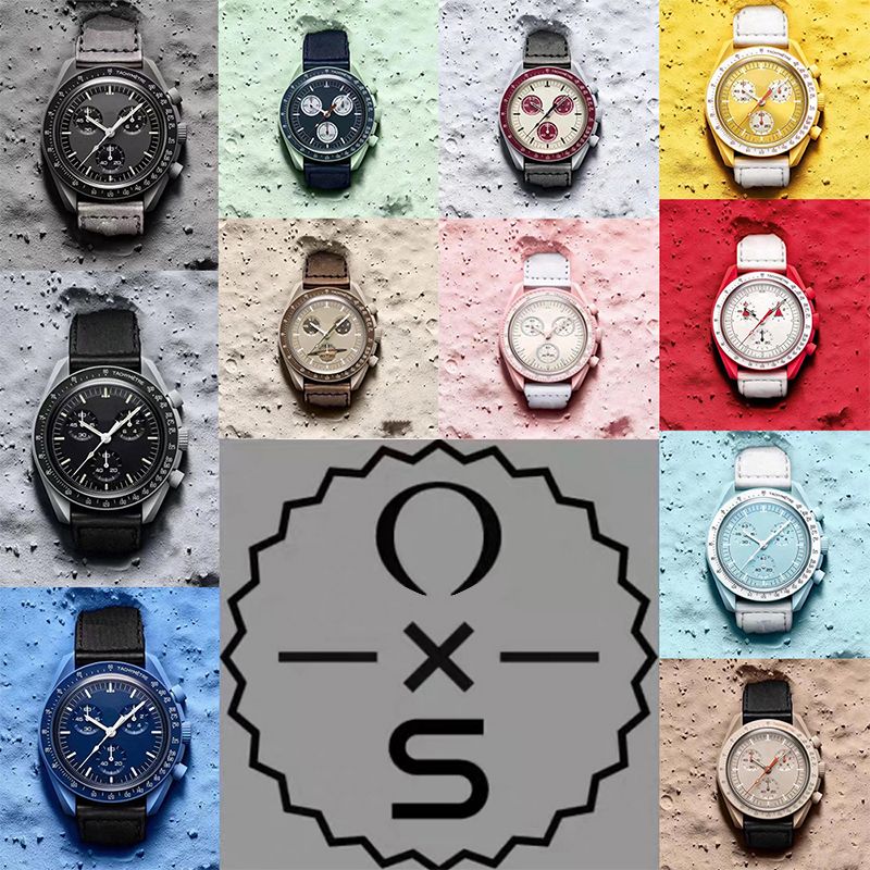 Bioceramic Planet Moon Quarz Watch Mission To Mercury 42mm Full Function Chronograph Luxury Mens couple joint name Wristwatches
