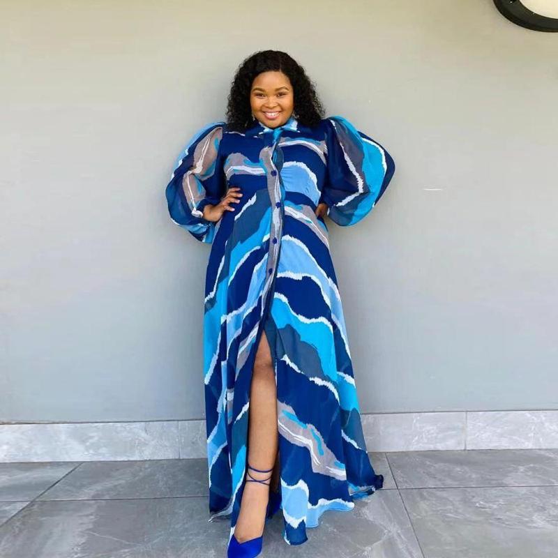 Plus Size Dresses Streetwear Print Long Dress Women Sleeve Single Breasted Loose 5XL Female Vestidos Night Club Elegant Robes 2022, Blue
Plus Size Dresses Streetwear Print Long Dress Women Sleeve Single Breasted Loose 5XL Female Vestidos Night Club Elegant Robes 2022, Blue