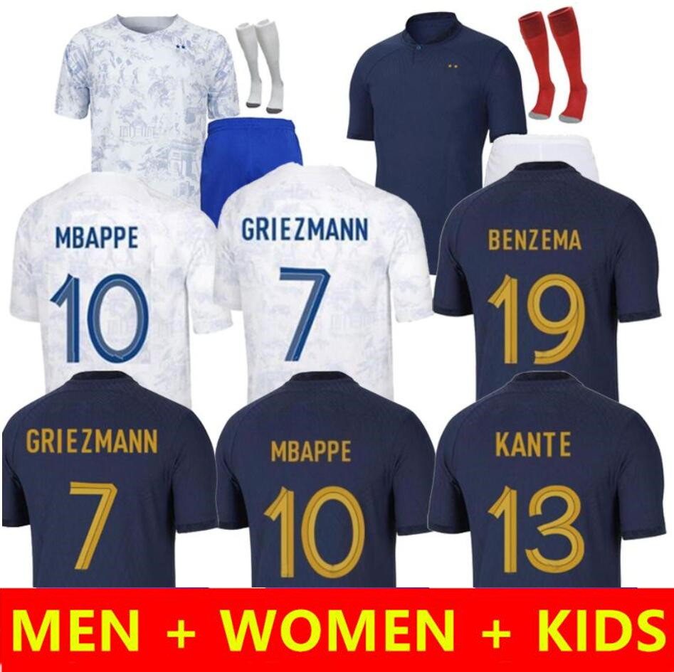 2022 BENZEMA MBAPPE soccer jerseys GRIEZMANN French 22-23 ZIDANE GIROUD VARANE PAVARO equipement Maillot de football shirt Men women kids kit Set, 2022 away women
2022 BENZEMA MBAPPE soccer jerseys GRIEZMANN French 22-23 ZIDANE GIROUD VARANE PAVARO equipement Maillot de football shirt Men women kids kit Set, 2022 away women