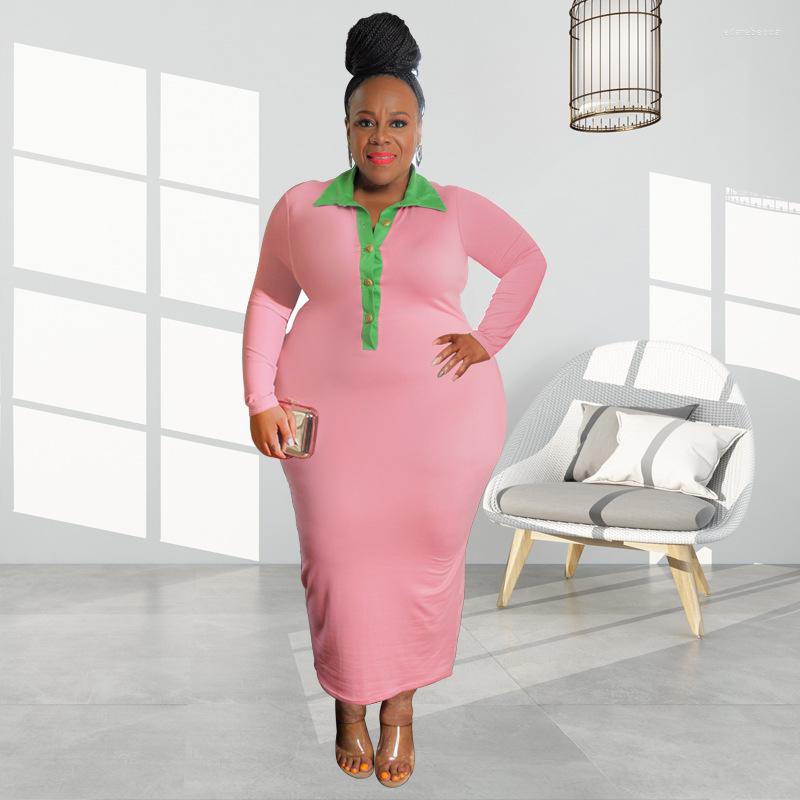 Plus Size Dresses Sexy Color Patchwork Long Dress Women 5XL Turn Down Collar Sleeve Bodycon Autumn Vestidos Elegant Female Outfits, Yellow
Plus Size Dresses Sexy Color Patchwork Long Dress Women 5XL Turn Down Collar Sleeve Bodycon Autumn Vestidos Elegant Female Outfits, Yellow