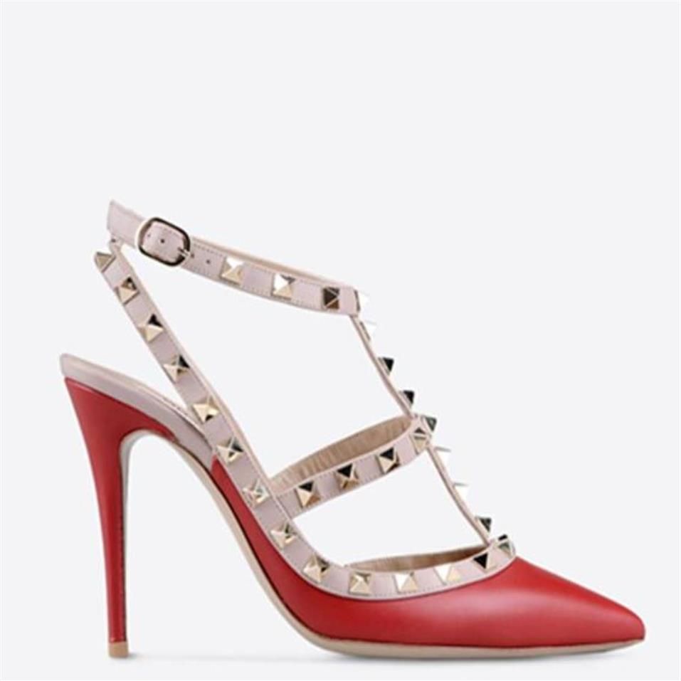 Sandals Designer Pointed Toe 2-Strap with Studs high heels matte Leather rivets Sandal Women Studded Strappy D Valentinoe''Valentinoity FpO, 3#
Sandals Designer Pointed Toe 2-Strap with Studs high heels matte Leather rivets Sandal Women Studded Strappy D Valentinoe''Valentinoity FpO, 3#