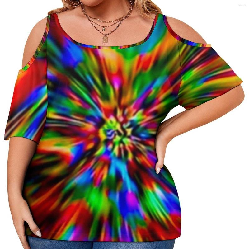 Shirt Rainbow T Shirts Tie-Dye Street Style Short Sleeve Female Elegant Tee Sexy Print Clothing Plus Size, Style-16 
Shirt Rainbow T Shirts Tie-Dye Street Style Short Sleeve Female Elegant Tee Sexy Print Clothing Plus Size, Style-16