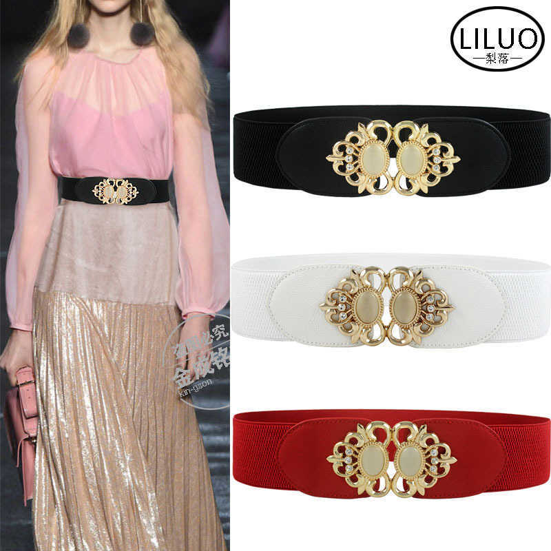 Fashion women's belt decoration with skirt elastic waist cover wide and narrow elastic belt multiple styles dress belts