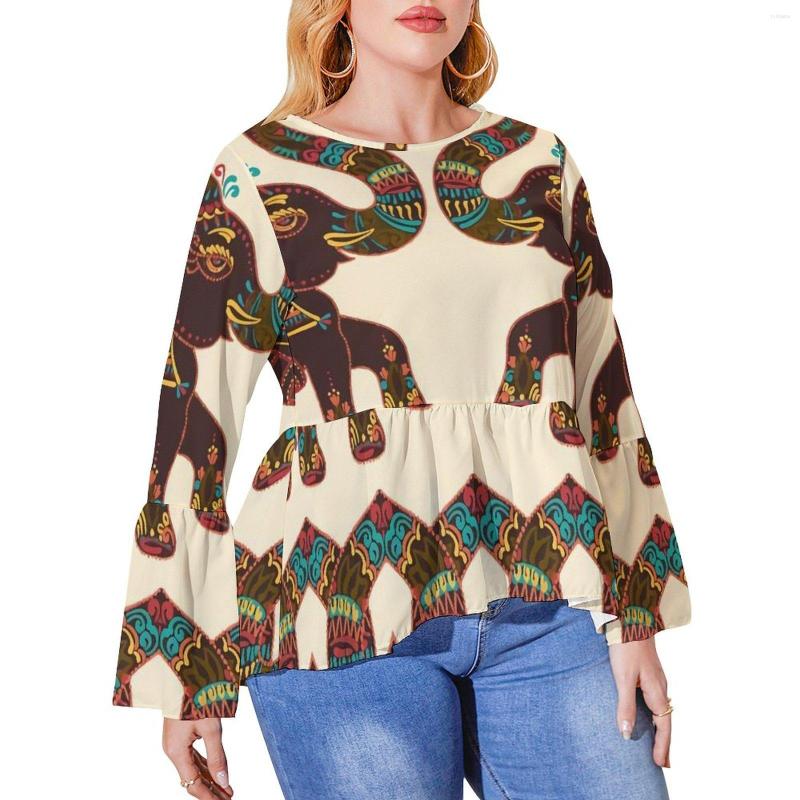 Shirt Elephant Art T Colorful Floral Print Aesthetic Ruffled S Women Street Fashion Tshirt Plus Size Pattern Tops, Style-1
Shirt Elephant Art T Colorful Floral Print Aesthetic Ruffled S Women Street Fashion Tshirt Plus Size Pattern Tops, Style-1