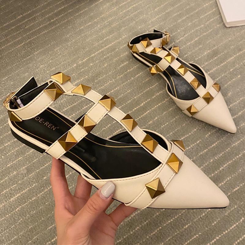 Sandals 2022 Spring Autumn Rivet Mules Women Flats Rome Shoes Female Pointed Toe Casual Slides Ladies Fashion Valentinoe''Valentinoity mAN, Black
Sandals 2022 Spring Autumn Rivet Mules Women Flats Rome Shoes Female Pointed Toe Casual Slides Ladies Fashion Valentinoe''Valentinoity mAN, Black