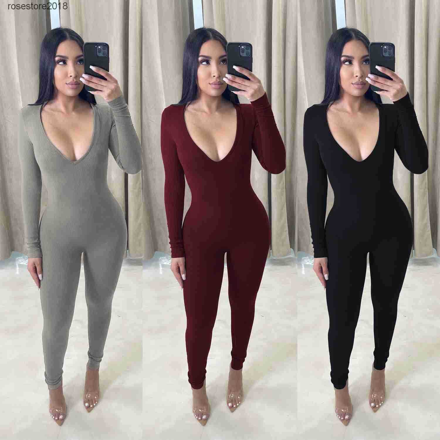 Women Pit Striped Fabric Jumpsuits Designer Sexy V-neck long sleeve Fashion Solid Color Rompers, Black
Women Pit Striped Fabric Jumpsuits Designer Sexy V-neck long sleeve Fashion Solid Color Rompers, Black