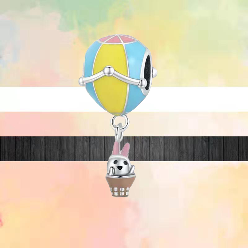 The New Popular 925 Sterling Silver Pavilion Color House Pendant DIY Beads Are Suitable For Primitive Charm Bracelet Jewelry