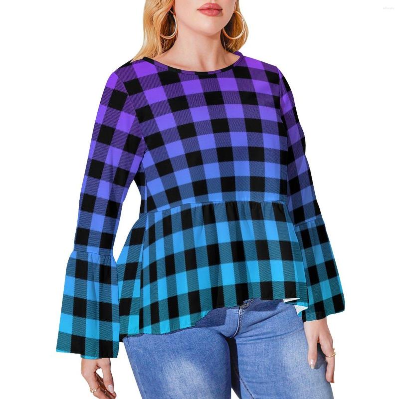 Shirt Black Plaid S Purple Ombre Print Street Wear Long Sleeve Simple Tees Round Neck Graphic Clothes Plus Size 4XL 5XL, Style-7
Shirt Black Plaid S Purple Ombre Print Street Wear Long Sleeve Simple Tees Round Neck Graphic Clothes Plus Size 4XL 5XL, Style-7