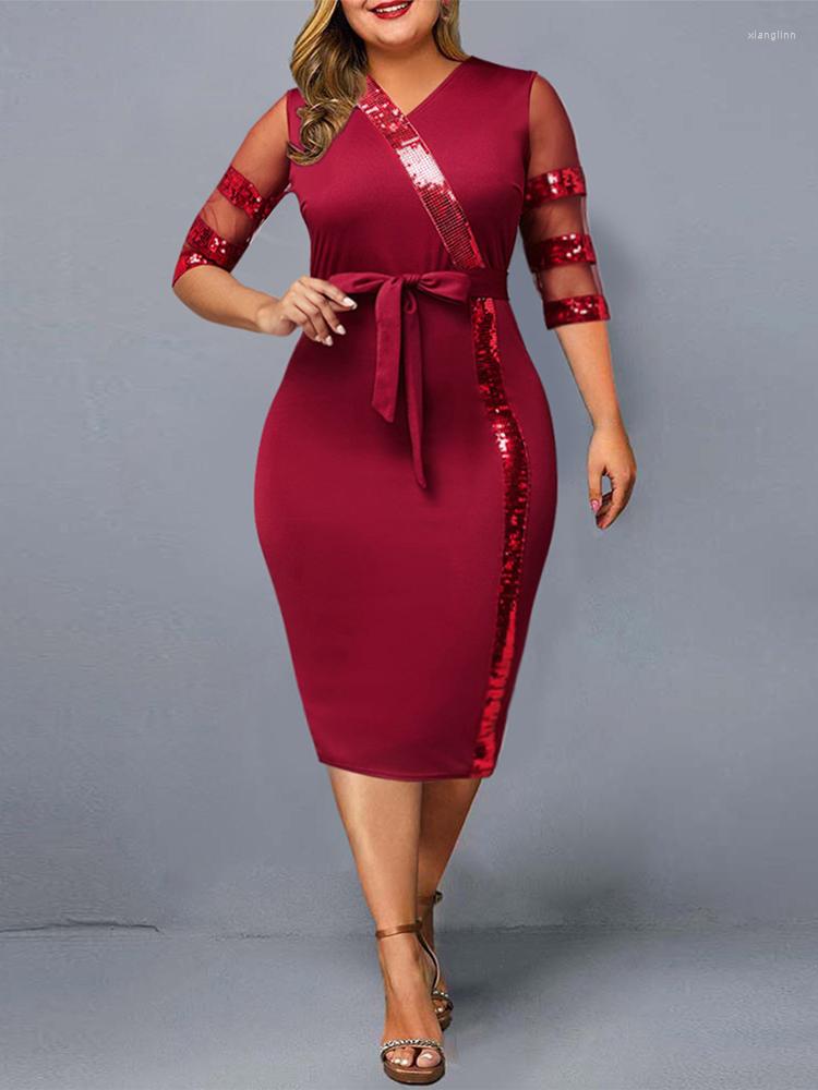Plus Size Dresses 5xl Elegant Dress For Women Lace Half Sleeve Mesh Tunic Pencil Sequins Party Evening Cocktail Gown A30, Wine red
Plus Size Dresses 5xl Elegant Dress For Women Lace Half Sleeve Mesh Tunic Pencil Sequins Party Evening Cocktail Gown A30, Wine red