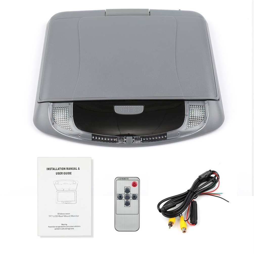 9inch 800x480 Screen Car Roof Mount LCD Color Monitor Flip Down Screen Overhead Multimedia Video Ceiling Roof Mount Display