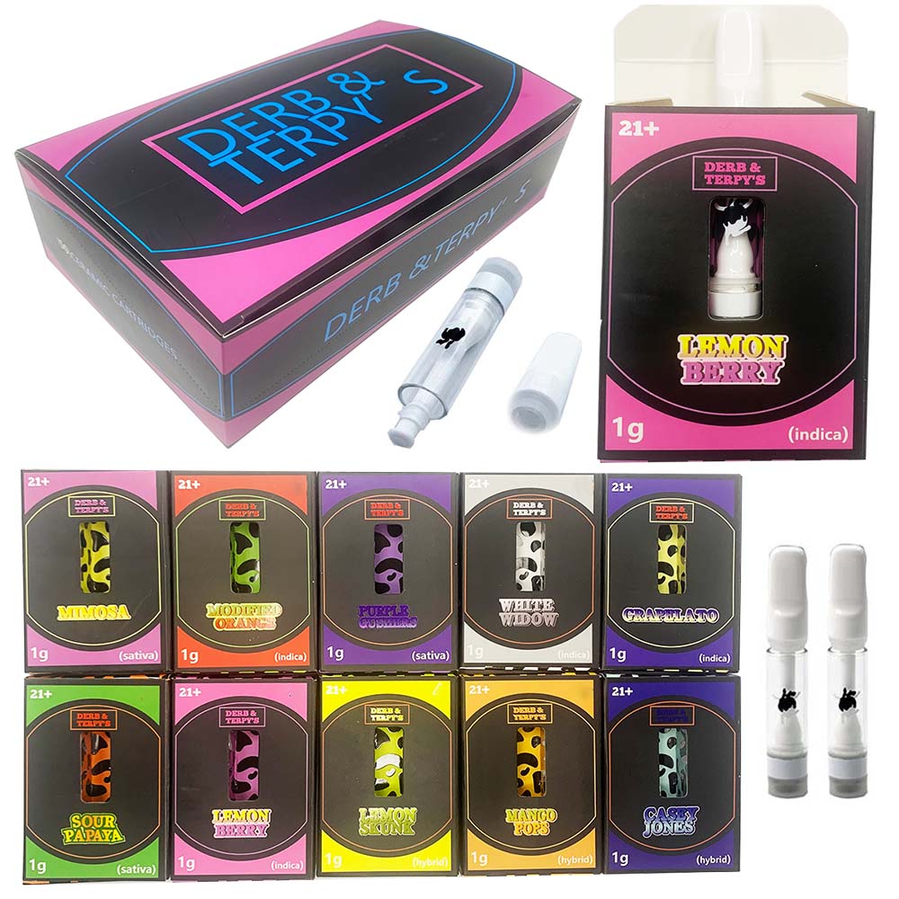 DERB and TERPYS Full Ceramic Vape Cartridges Atomizers 1.0ml Vaporizer Carts Empty Thick Oil E Cigarettes with Packaging Boxes Fit 510 Thread Vape Pen
DERB and TERPYS Full Ceramic Vape Cartridges Atomizers 1.0ml Vaporizer Carts Empty Thick Oil E Cigarettes with Packaging Boxes Fit 510 Thread Vape Pen