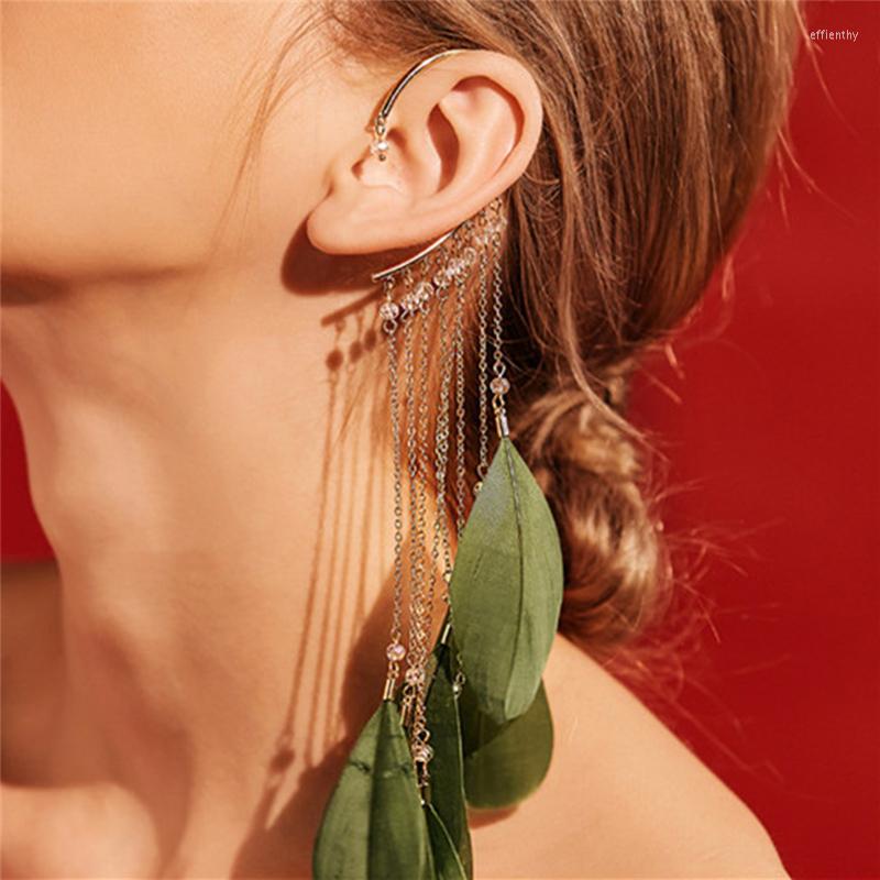 Backs Earrings 1 PC Without Piercing Women Boho Ear Cuff Green Leaves Feather Long Tassels Clip On Fashion Unique Jewelry
Backs Earrings 1 PC Without Piercing Women Boho Ear Cuff Green Leaves Feather Long Tassels Clip On Fashion Unique Jewelry
