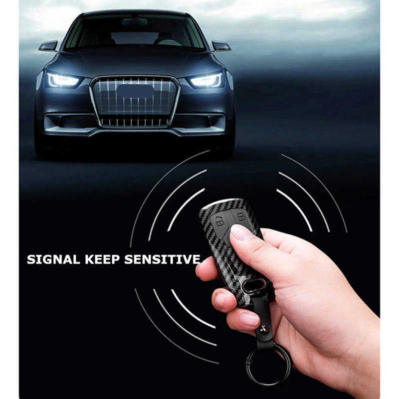 Car Key Car Key Case Cover Shell Carbon Fiber For Audi A4 B9 A5 A6 S4 S5 S7 8W Q7 4M Q5 TT Smart Remote Protector Auto Accessories T221110