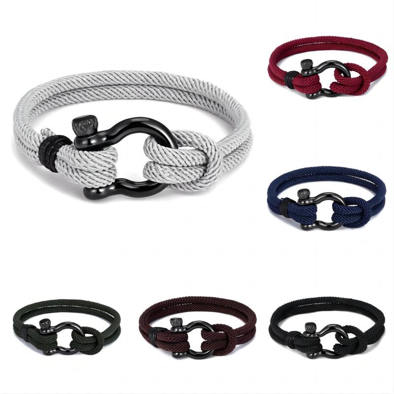 Braided Rope Cuff Bracelet for Men Women Lightweight Nautical Bracelets with Stainless Steel Horseshoe Clasp Fashion Jewelry
Braided Rope Cuff Bracelet for Men Women Lightweight Nautical Bracelets with Stainless Steel Horseshoe Clasp Fashion Jewelry