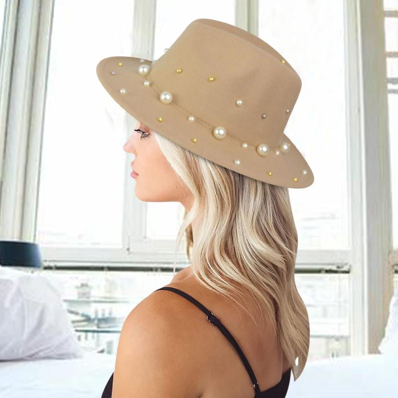 Ball Caps Pearls Ladies Fashion Hat Panama With Handmade Fedora Baseball, Red 
Ball Caps Pearls Ladies Fashion Hat Panama With Handmade Fedora Baseball, Red