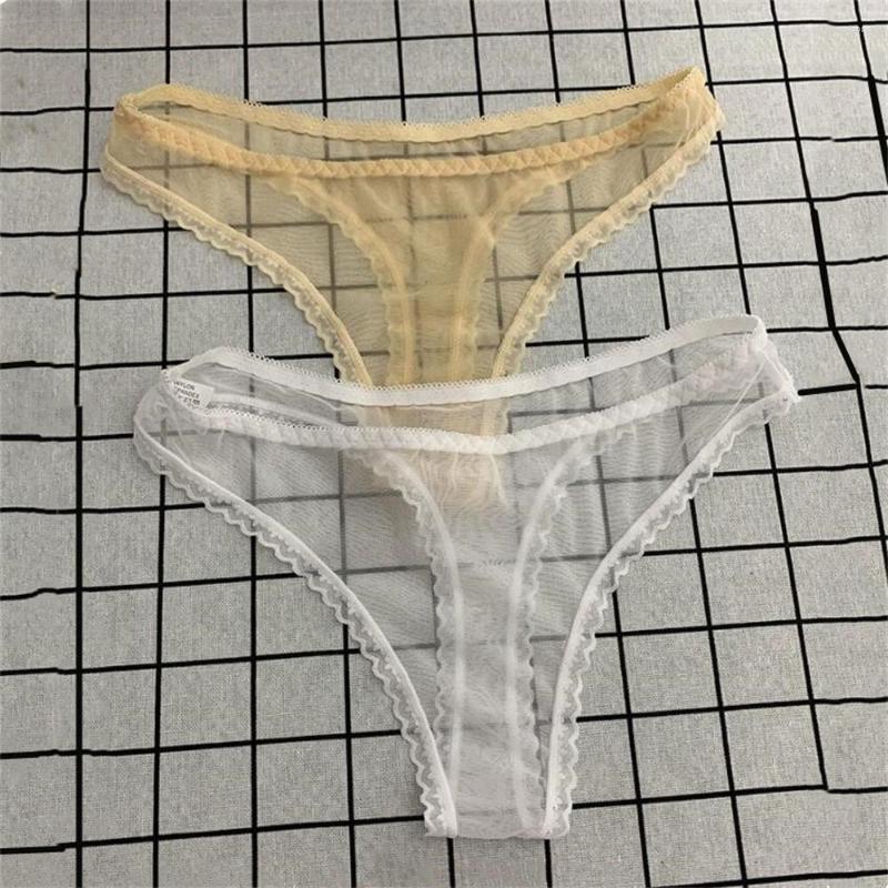 Panties des femmes 1-2 pcs sexy mini-string et g-string Femmes transparentes ultra-mises en maillage