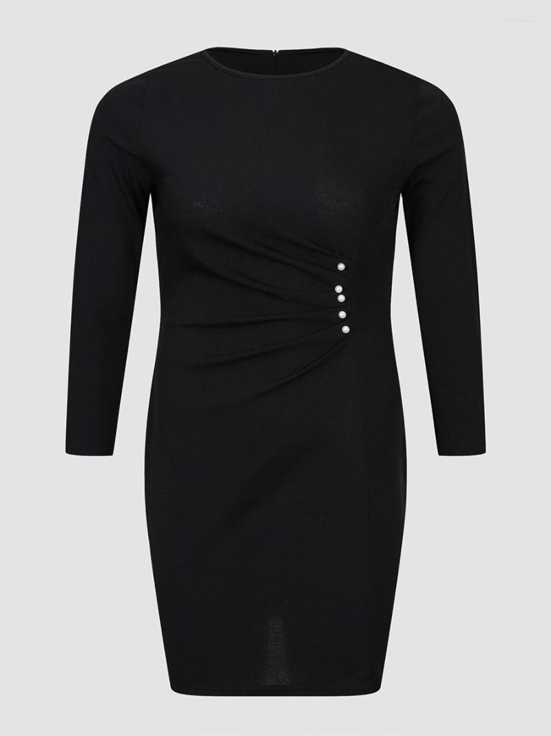 Plus Size Dresses Finjani Office Ladies Dress Party Imitation Pearl Decoration Slim Even, 0705
Plus Size Dresses Finjani Office Ladies Dress Party Imitation Pearl Decoration Slim Even, 0705