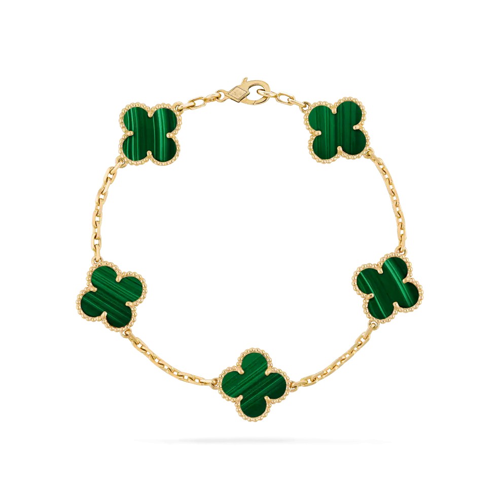 Designer Jewelry Women's Bracelet Four leaf Grass Natural Stone 5-flower Sterling Silver Malachite Lover Christmas Gift Wearing is not allergic
Designer Jewelry Women's Bracelet Four leaf Grass Natural Stone 5-flower Sterling Silver Malachite Lover Christmas Gift Wearing is not allergic