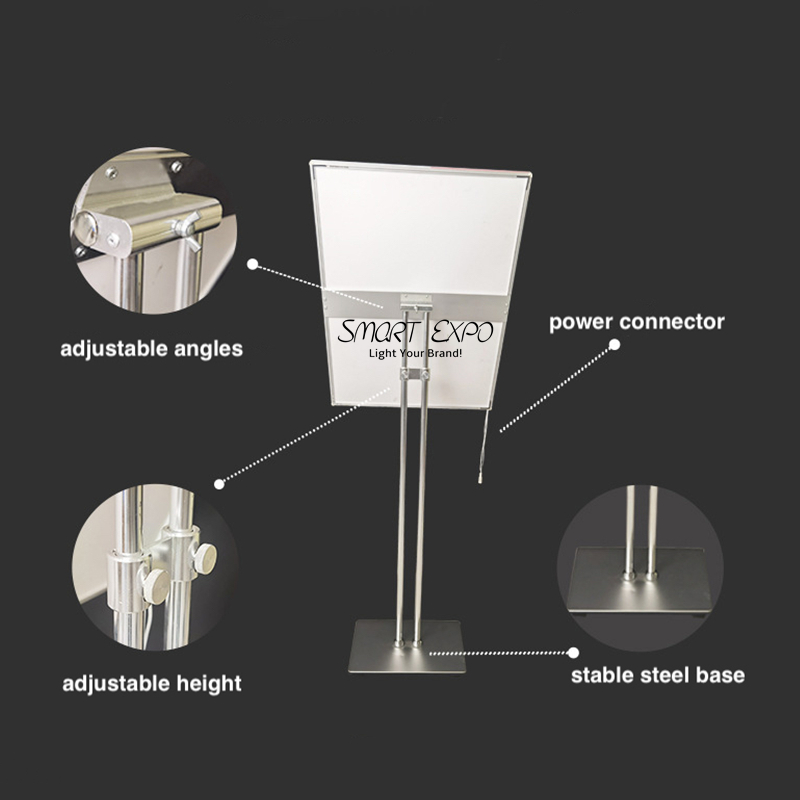 Cafe Poster Sign Kit Advertising Display Sign Frame 60x90cm Featuring LED Lighting Panel