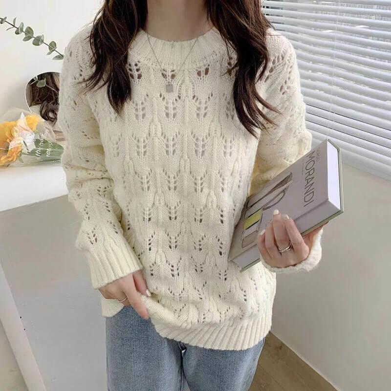 Women's Sweaters Long Sleeve Hollow Out Sweater Lazy High Sense Autumn Clothes 2022 Women's Winter Korean Gentle, Pink
Women's Sweaters Long Sleeve Hollow Out Sweater Lazy High Sense Autumn Clothes 2022 Women's Winter Korean Gentle, Pink
