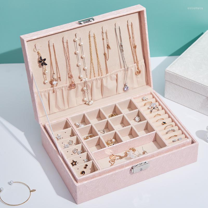 Jewelry Pouches Jaycas Ly Design Box PU Leather Double-Layer Case Princess Waterproof Display Holder Women Gift Multifunctional
Jewelry Pouches Jaycas Ly Design Box PU Leather Double-Layer Case Princess Waterproof Display Holder Women Gift Multifunctional