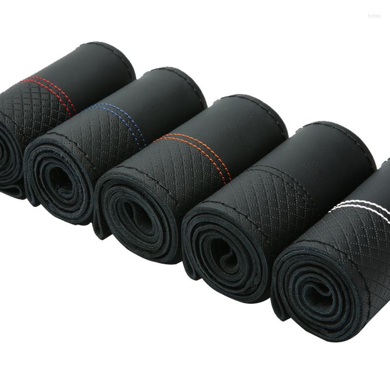 Steering Wheel Covers 38cm Top Layer Cowhide Soft Genuine Leather Braid Cover Black Double Line Hand-stitched With Needle Thread
Steering Wheel Covers 38cm Top Layer Cowhide Soft Genuine Leather Braid Cover Black Double Line Hand-stitched With Needle Thread
