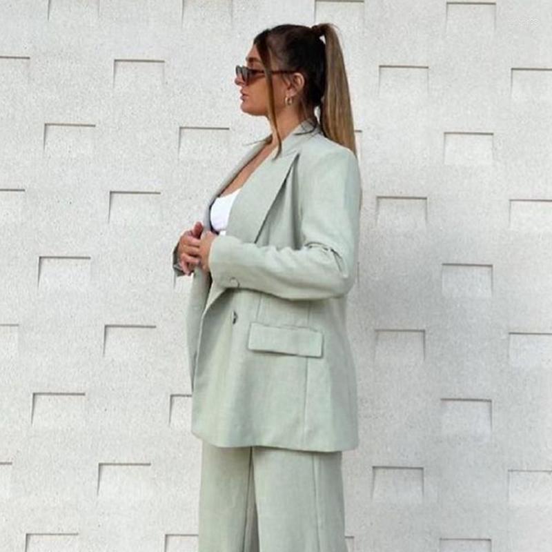Women's Two Piece Pants Ardm Fashion Double Breasted Fitted Office Ladies Blazers Coat Women 2022 Vintage Long Sleeve Pockets Outerwear Chic, Green
Women's Two Piece Pants Ardm Fashion Double Breasted Fitted Office Ladies Blazers Coat Women 2022 Vintage Long Sleeve Pockets Outerwear Chic, Green