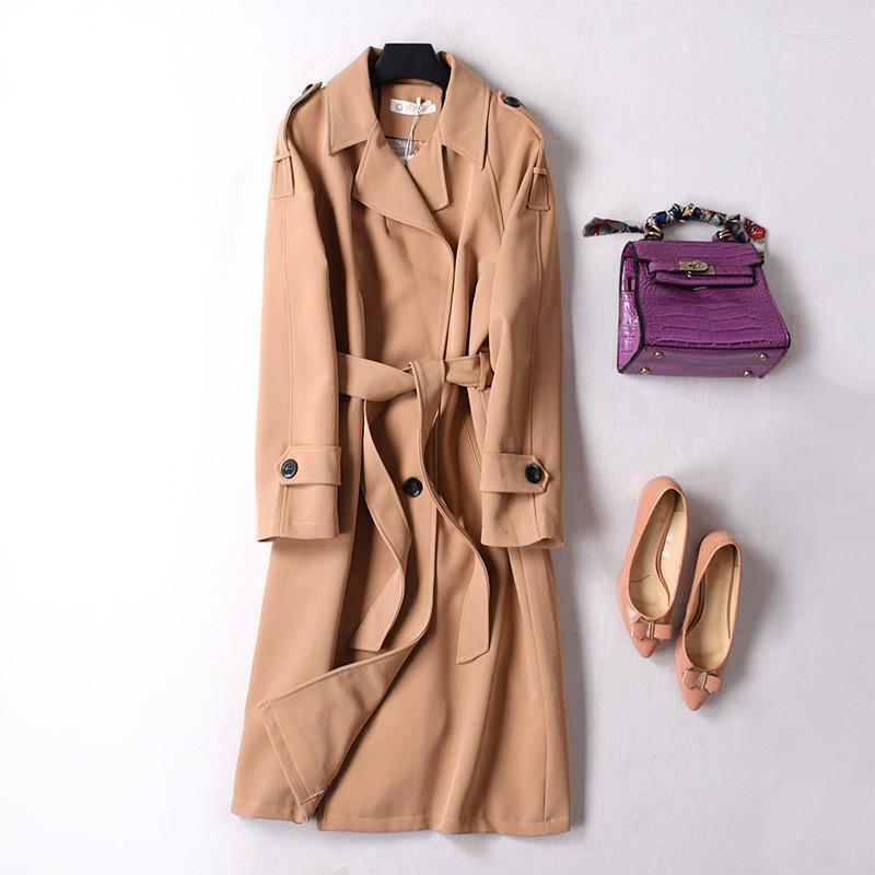 Women' Trench Coats Nice Fashion Double Breasted Mid-long Coat Women Casual Slim Belt Cloak Mujer Windbreaker Female Abrigos Brazil, Navy
Women' Trench Coats Nice Fashion Double Breasted Mid-long Coat Women Casual Slim Belt Cloak Mujer Windbreaker Female Abrigos Brazil, Navy