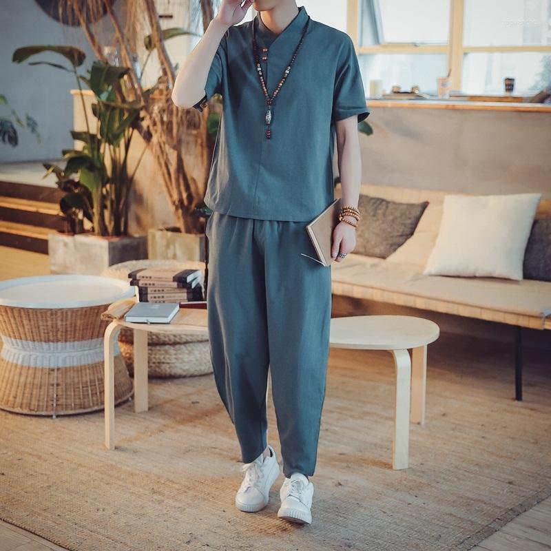 Ethnic Clothing Traditional Chinese For Men Two Piece Set Top And Pants Casual Loose Sets Summer TA216
Ethnic Clothing Traditional Chinese For Men Two Piece Set Top And Pants Casual Loose Sets Summer TA216