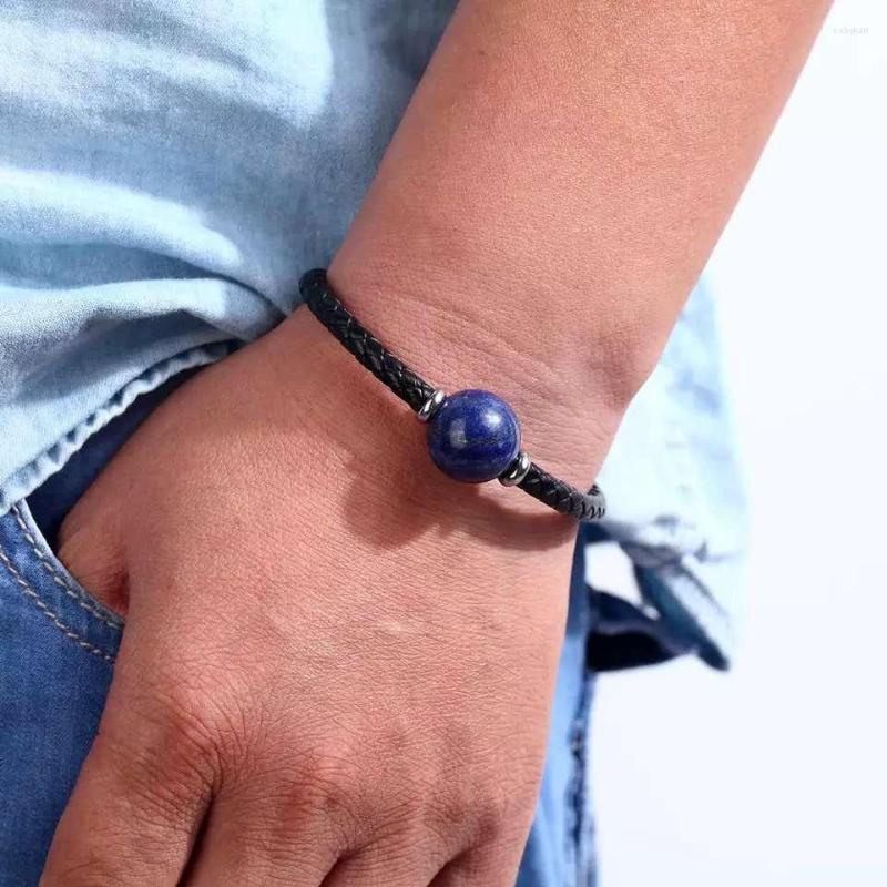 Strand 15mm Natural Stone Men's Beaded Bracelet PU Leather Alloy Magnet Buckle Jewelry Tiger Eye Gift
Strand 15mm Natural Stone Men's Beaded Bracelet PU Leather Alloy Magnet Buckle Jewelry Tiger Eye Gift