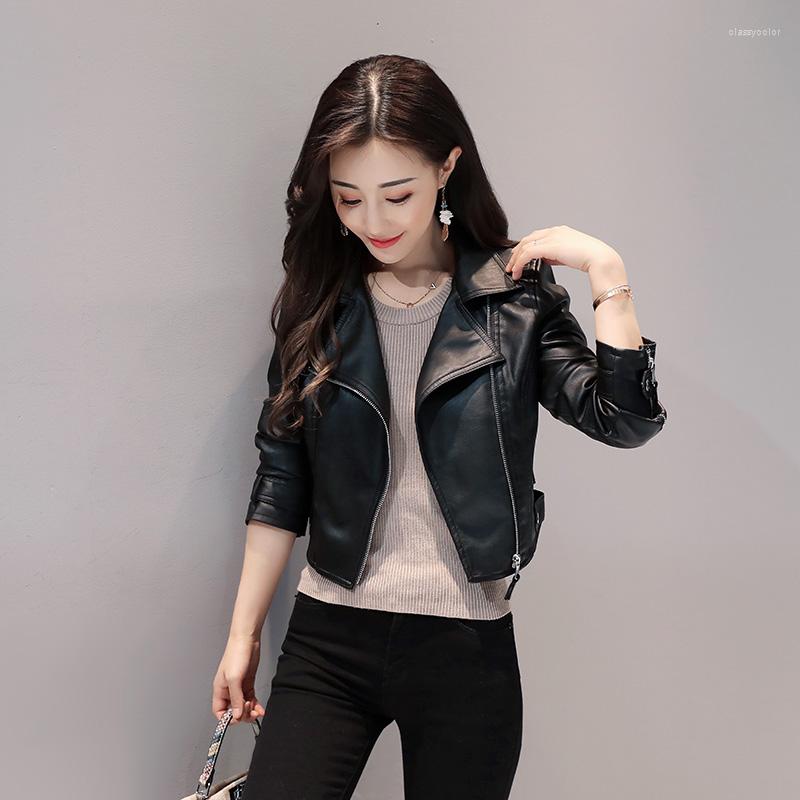 Women' Leather Women Spring Autumn Short Black Pu Jacket Fashion Biker Coat Abrigo Mujer FM0214007 Pph576
Women' Leather Women Spring Autumn Short Black Pu Jacket Fashion Biker Coat Abrigo Mujer FM0214007 Pph576