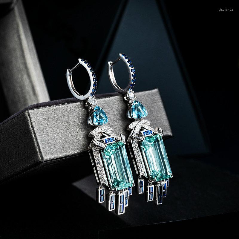 Stud Earrings 2022 Personality Blue Crystal Zircon Tassel Drop For Women Gorgeous Lady Bridal Jewelry
Stud Earrings 2022 Personality Blue Crystal Zircon Tassel Drop For Women Gorgeous Lady Bridal Jewelry