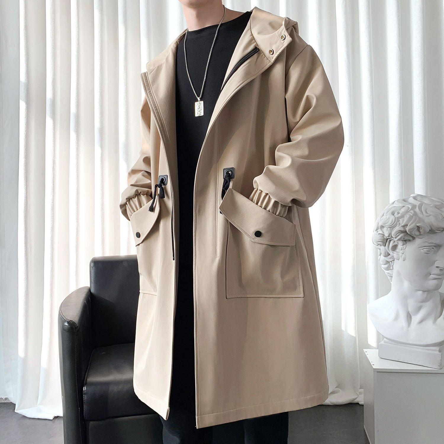 Men's Jackets Unisex Black Men's Jackets Overcoat Spring Windbreaker Blazer Streetwear Business Jacket Men Trench Hooded Coats Male Clothing 221014, Green
Men's Jackets Unisex Black Men's Jackets Overcoat Spring Windbreaker Blazer Streetwear Business Jacket Men Trench Hooded Coats Male Clothing 221014, Green